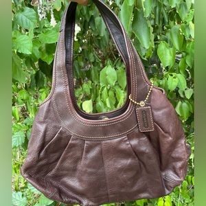 Coach Madison Leather Maggie Hobo Brown Shoulder Bag